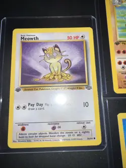 Pokemon Cards 1st Edition 1999 Meowth, Rapidash, Tauros, Goldeen, Primeape - Image 2