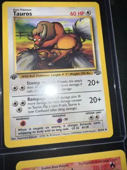 Pokemon Cards 1st Edition 1999 Meowth, Rapidash, Tauros, Goldeen, Primeape - Image 4