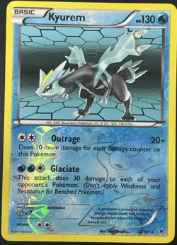 Kyurem 34/101 Noble Victories Reverse Holo Rare Pokemon Card TCG VLP - Image 1