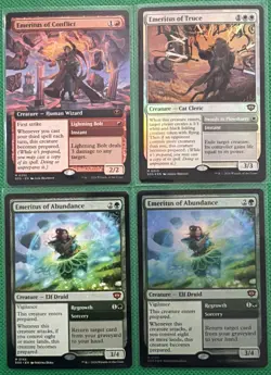 MTG Strixhaven Lot Of 4 - Emeritus of Conflict (Extended Art) Truce Abundance - Image 1