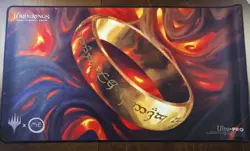 MTG The One Ring Playmat 2023 GenCon Gold Foil The Lord of the Rings /500 - Image 1