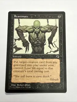 Reanimate - Magic the Gathering MtG - Tempest - DAMAGED - Image 1