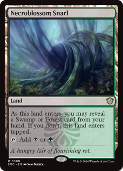 MTG Magic 1x Necroblossom Snarl (M/NM) Commander Secrets of Strixhaven - Image 1
