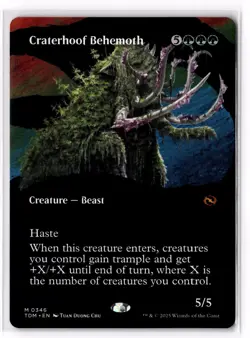 Craterhoof Behemoth (Borderless) 346 Tarkir: Dragonstorm NM - Image 1