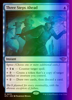 MTG Three Steps Ahead (75/441) Outlaws of Thunder Junction NM FOIL - Image 1