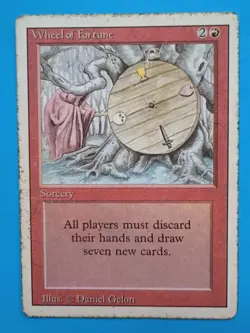 Magic the Gathering MTG Revised WHEEL OF FORTUNE Rare HP 1994 Vintage! - Image 1