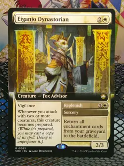 Eiganjo Dynastorian (Extended Art) - 63 - Rare - Secrets of Strixhaven - SOC Reg - Image 1