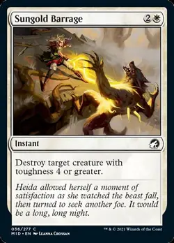 SUNGOLD BARRAGE X4 (ONE IS FOIL!) *INNISTRAD: MIDNIGHT HUNT* - Image 1