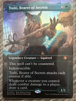 Magic The Gathering Toski, Bearer of Secrets (Borderless) Special Guests Foil NM - Image 1