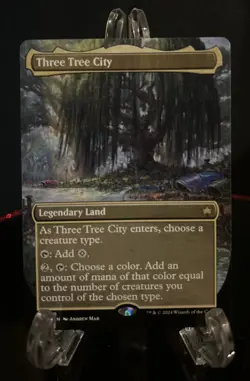 Three Tree City Borderless Regular MTG Bloomburrow Rare 0338 NM - Image 1
