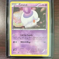 Pokemon Litwick Black Star Promo Holo Black & White BW27 - Image 1