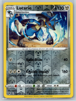 Lucario Pokemon TCG Vivid Voltage Reverse Holo Rare 120/185 - Image 1