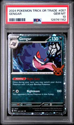 2024 POKEMON TRICK OR TRADE #057 GENGAR PSA 10 - Image 1