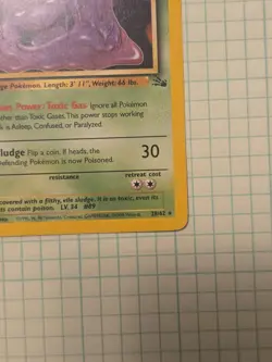 Pokemon TCG 1999 Muk 28/62 Fossil Set Regular Non Holo Vintage NM - Image 5