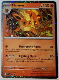 ✨ Heavily Bleeded Flareon 167 Cosmos Holo Rare Pokemon TCG Black Star Promo ✨ - Image 1