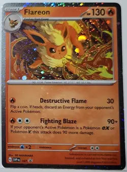 ✨ Heavily Bleeded Flareon 167 Cosmos Holo Rare Pokemon TCG Black Star Promo ✨ - Image 2