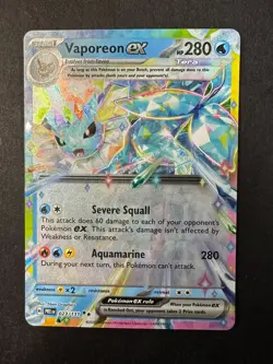 Pokemon - Vaporeon ex 023/131 - Prismatic Evolutions - Image 1