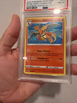Pokemon 2022 Special Delivery Charizard SWSH075 Holo Galaxy Swirl PSA 8 - Image 1