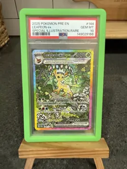2025 Pokemon PRE EN Leafeon ex SIR #144 PSA 10 New Cert - Image 1