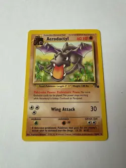 Pokemon TCG Aerodactyl Fossil 16/62 Regular Rare - Image 1