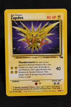 Zapdos 30/62 NM / LP+ Fossil Regular Rare Unlimited Pokemon TCG - Image 1