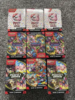 Pokemon Booster Bundle Boxes - Empty/Opened - 151 Paldean Fates mega evo x-24 - Image 2