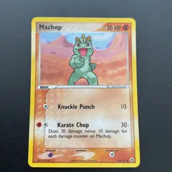 Pokemon TCG Machop EX Hidden Legends 64/101 Reverse Holo Common 2004 Nintendo - Image 1