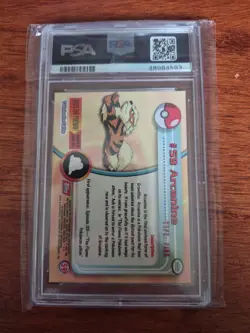 1999 Topps Pokemon TV Arcanine #59 PSA 9 MT G001254 - Image 2