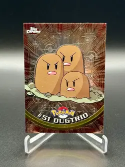 Pokemon TCG Dugtrio Topps Chrome TV Animation Edition #51 CORNER ISSUE Fast Ship - Image 1