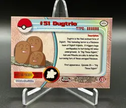 Pokemon TCG Dugtrio Topps Chrome TV Animation Edition #51 CORNER ISSUE Fast Ship - Image 3