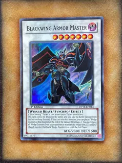 Yugioh Blackwing Armor Master DP11-EN013 Super Rare 1st Ed NM - Image 1