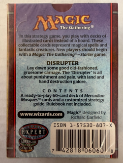 Magic The Gathering Mercadian Masques Disrupter Deck ~ SEALED MTG B - Image 2