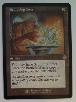 Sculpting Steel Retro Frame NM The Brothers War Magic the Gathering MTG - Image 1