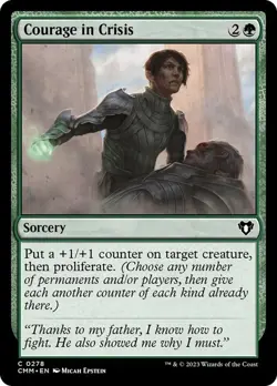 Courage in Crisis 278 CMM Commander Foil Sorcery Green Proliferate Common MTG NM - Image 1