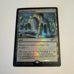 Magic: The Gathering Reliquary Tower Bring-a-Friend Land 001/001 Foil Promo 2020 - Image 1