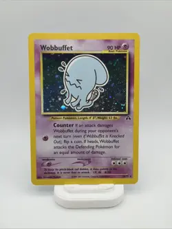 Pokemon Card - Wobbuffet Holo Shiny Rare 16/75 WOTC Vintage Neo Discovery MP - Image 1