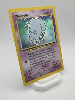 Pokemon Card - Wobbuffet Holo Shiny Rare 16/75 WOTC Vintage Neo Discovery MP - Image 3