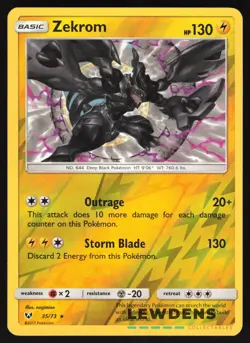 Zekrom - 35/73 - Reverse Holo Holo Rare - Shining Legends - Pokemon Card - Image 1