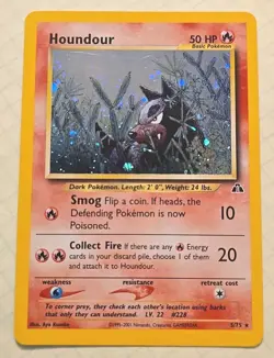 Pokemon TCG Houndour 5/75 Neo Discovery Holo 2001 NM - Image 1