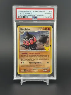 PSA 10 Claydol #15 Celebrations Classic Collection Pokemon TCG Graded Card - Image 1