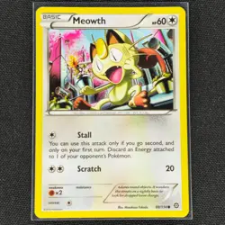 Meowth - 88/114 - Common - Steam Siege - Pokemon Card - NM/M - Image 1
