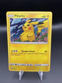 Pokemon TCG Pikachu SM206 Black Star Promo Holo Card Near Mint Condition - Image 1