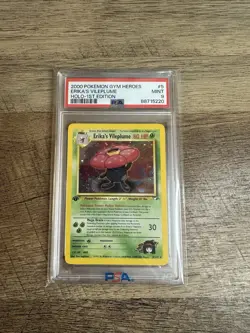 Pokemon Erika's Vileplume Gym Heroes Holo 5/132 1st Edition PSA 9! - Image 1