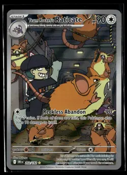 Team Rocket's Raticate 202/182 Illustration Rare Destined Rivals Pokemon NM/M - Image 1