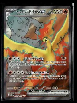 Team Rocket's Moltres ex 208/182 Ultra Rare Destined Rivals Pokemon NM/M - Image 1