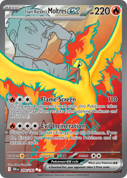 Team Rocket's Moltres ex 208/182 Ultra Rare Destined Rivals Pokemon NM/M - Image 4