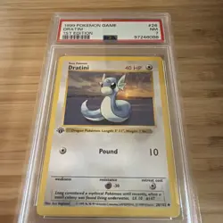 1999 Pokemon Game Dratini 1st Edition #26 NM Grade 7 PSA - Image 1