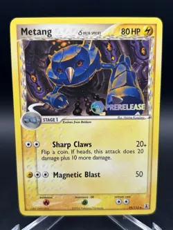 2005 Metang 49/113 EX Delta Species Pokemon Prerelease Stamped LP+ - Image 1