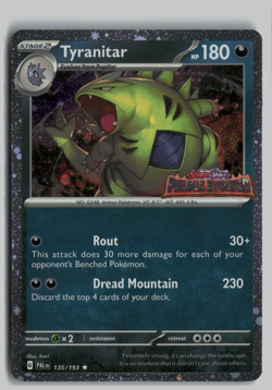 Tyranitar - 135/193 Pokemon Paldea Evolved Premium Collection Stamped Promo Card - Image 1