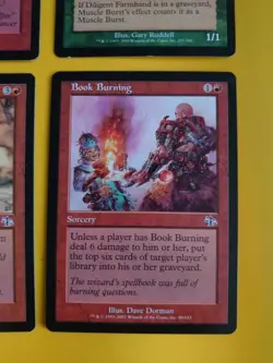 Flaring Pain, Book Burning,Swirling Standstorm, Dilligent farmhand MTG 4 Card. - Image 2